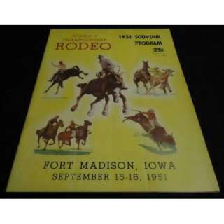 1951 FORT MADISON IOWA Championship Rodeo Program  