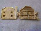 Doll House that Opens to Reveal Inside Jewelry Pin Brooch ~ Vintage 
