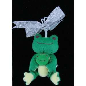  Japanese Sanrio Mascot Plush Ornament Green Frog and Baby Frog 