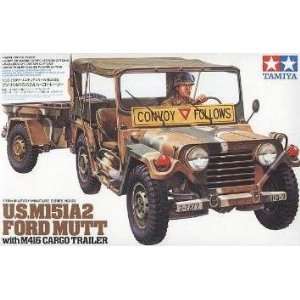  M151 A2 Ford Mutt w/M 416 Cargo Trailer 1 35 Tamiya Toys 