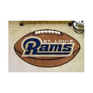  NFL ST LOUIS RAMS FOOTBALL SHAPED DOOR MAT RUG: Sports 