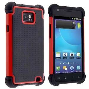  Black / Red Hybrid Armor Case With Free Reusable Screen 