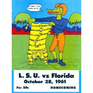  1961 Florida vs. LSU 22 x 30 Canvas Historic Football 