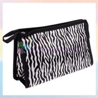 Dots Zebras Leopards Make Up Case Cosmetic Bag Train Luggage Toiletry 