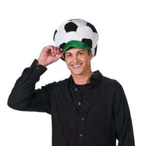   : Plush Soccer Ball Hat   Hats & Novelty Hats: Health & Personal Care