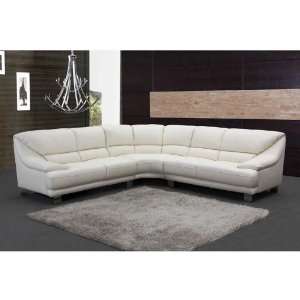 Living White Leather Sectional By Abbyson Living 
