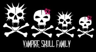 Vampire Skull Family Decal Sticker Custom Personalized  