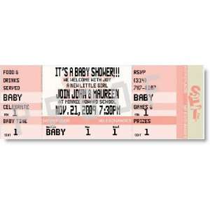  Just Peachy Baby Shower Ticket Invitations: Home & Kitchen