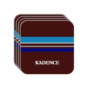 Personal Name Gift   KADENCE Set of 4 Mini Mousepad Coasters (blue 