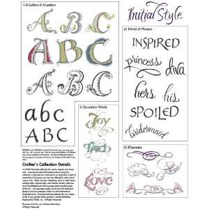   SYLE Embroidery Machine Designs CD 170 Letters Arts, Crafts & Sewing
