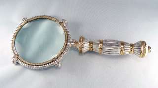 ANTIQUE KING GOLD SILVER DIAMOND MAGNIFYING GLASS ring  