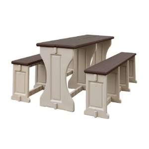  Leisure Accents 91321140 74 W Patio Picnic Table with 