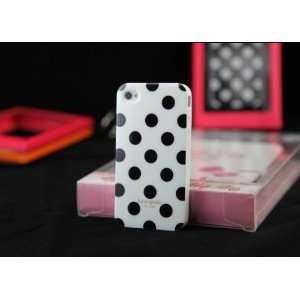  iPhone 4 Kate Spade Fashion Case White With Black Spots 