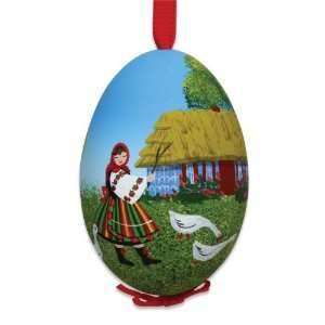   Keeper Hand Painted & Signed Turkey Egg Ornament: Patio, Lawn & Garden