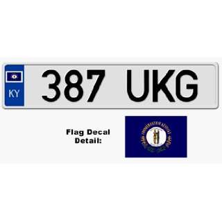  KENTUCKY EUROSTYLE PLATE    EMBOSSED WITH YOUR CUSTOM 