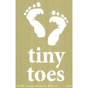  Brass 4x6 Embossing Template Tiny Toes