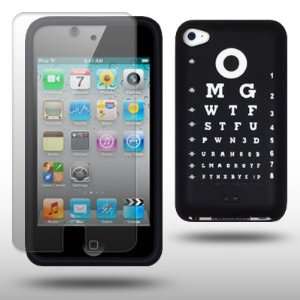  IPOD TOUCH 4 EYE TEST CHART LASER ENGRAVED SILICONE SKIN 