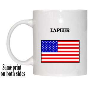  US Flag   Lapeer, Michigan (MI) Mug 