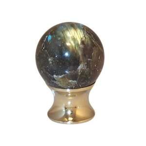 Labradorite Myterra Gemstone Cabinet Knob in PVD Brass 