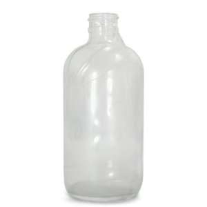 Qorpak GLA 00937 Clear Safety Coated Glass Boston Round Bottle with 28 