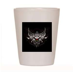  Shot Glass White of Butterfly and Skull: Everything Else