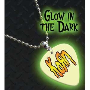 Korn Glow In The Dark Premium Guitar Pick Necklace / Chain 
