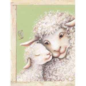  Wallpaper 4Walls Animals Mother and Child   Sheep Green 