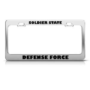  Soldier State Defense Force Military license plate frame 
