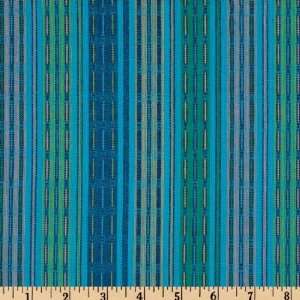   Stripes Cotton Shirting Blue/Green Fabric By The Yard Arts, Crafts