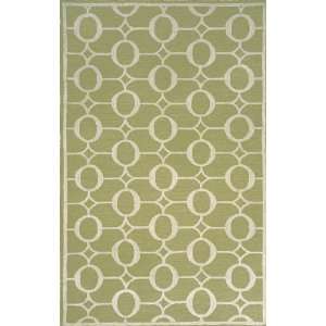  Indoor/Outdoor Hand Tufted Area Rug Arabesque 8 Square Sage Carpet 