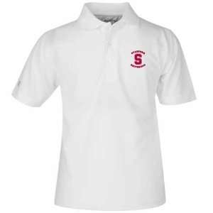  Stanford YOUTH Unisex Pique Polo Shirt (White): Sports 