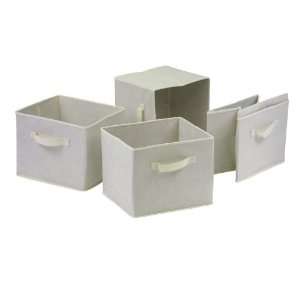   Capri Set of 4 Foldable Beige Fabric Baskets