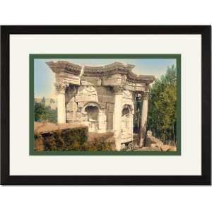  Black Framed/Matted Print 17x23, The Temple of Venus