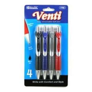  BAZIC Venti Mini Retractable Pen w/ Cushion Grip Case Pack 