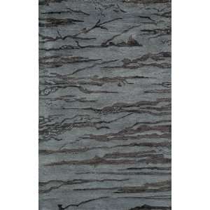 : Momeni Zen Slate Grey Waves Contemporary 23 x 8 Runner Rug (ZEN 
