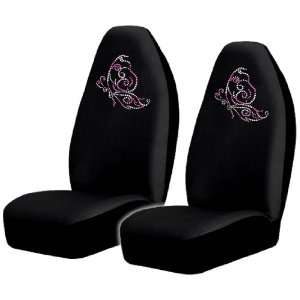   Butterfly High Back Seat Covers with Gem Crystals Studded Rhinestones