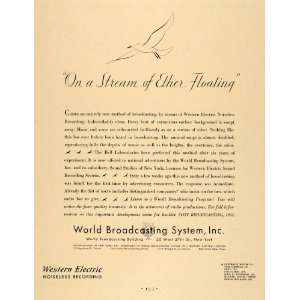   Sound Recording System   Original Print Ad
