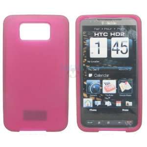    Pink Silicone Gel Skin Case for HTC HD2 Cell Phones & Accessories