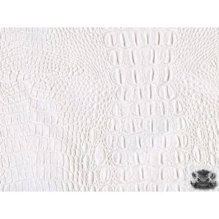   PEARL WHITE Faux / Fake Leather Fabric By the Yard 
