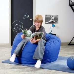    Medium 3 ft. Twill Fuf Foam Lounger Bean Bag Chair: Toys & Games