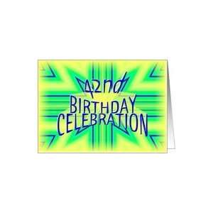    42nd Birthday Party Invitation Bright Star Card: Toys & Games