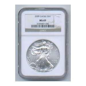  2009 Silver American Eagle Coin Graded MS 69 NGC 
