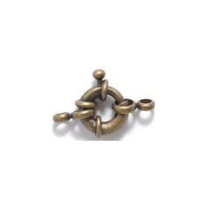    Antique brass 14mm spring ring clasps 4 pc: Everything Else