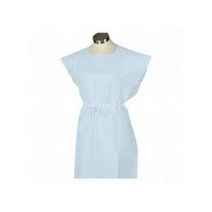  Exam Gown, Front/Back Opening, 2 Ply, 30x42, 50/CT, Blue 