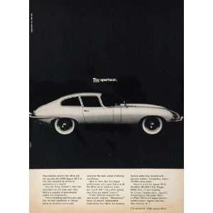  1964 Ad Vintage Jaguar XK E Coupe Classic Sports Car 