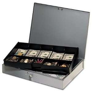  MMF Extra Wide Steel Cash Box w/10 Compartments 