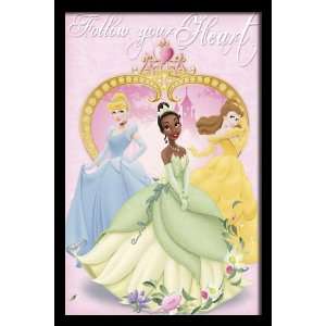  Disney Princesses, Follow Your Heart , 20 x 30 Framed 