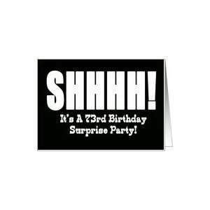  73rd Birthday Surprise Party Invitation Card: Toys & Games