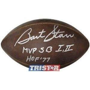   Bart Starr Autographed Football   Duke   Autographed Footballs: Sports