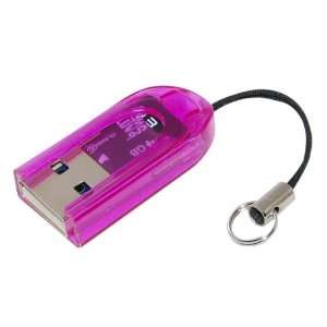  USB MicroSD Flash Card Reader Writer   Pink: Electronics